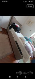 letto singolo a contenitore con materasso