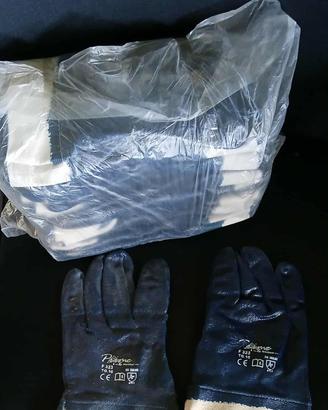 Guanti da lavoro con manichetta impregnato nbr