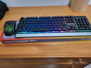 MOUSE E TASTIERA the g-lab combo tungsten 