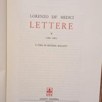 LORENZO DE' MEDICI - LETTERE 1480-1481