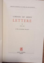 LORENZO DE' MEDICI - LETTERE 1480-1481