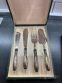 Set posate da servizio in argento 800