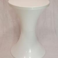 Sgabello Tam Tam Pop - plastica bianco Vintage