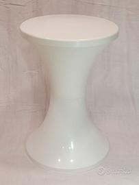 Sgabello Tam Tam Pop - plastica bianco Vintage