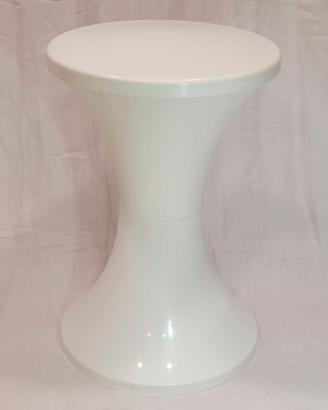 Sgabello Tam Tam Pop - plastica bianco Vintage