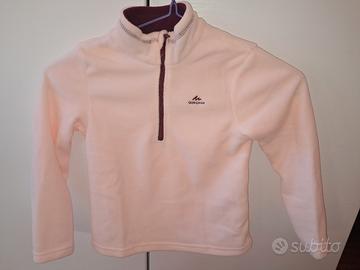 Felpa sportiva rosa bambina Quechua Decathlon
