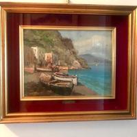 V. Laricchia Paesaggio Costiero Marina Dipinto