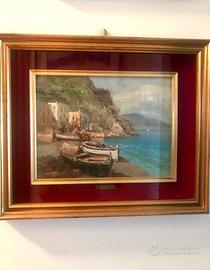 V. Laricchia Paesaggio Costiero Marina Dipinto