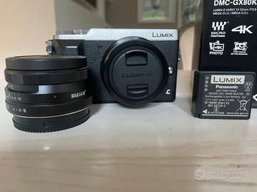 Lumix GX80 + kit 12-32 + 35 mm f/1.4 manuale