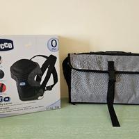 Marsupio CHICCO 0+ e fasciatoio da viaggio NUOVI