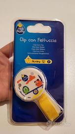 Clip porta ciuccio Neo Baby con fettuccia 0+ mesi 
