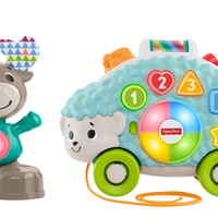 2 Parlamici FisherPrice Alce e Riccio 9 mesi+