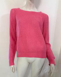 VICOLO Maglione rosa traforato