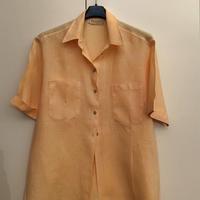Camicia lino color albicocca Elizabeth Ascot