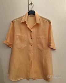 Camicia lino color albicocca Elizabeth Ascot