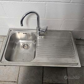 Lavello cucina inox una vasca con gocciolatoio