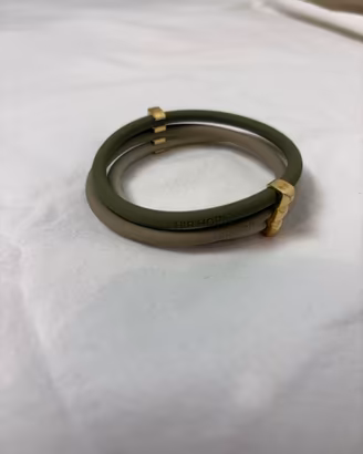 Bracciale originale Hip Hop verde e grigio