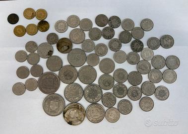 65 monete svizzere - Franchi e Rappen varie annate