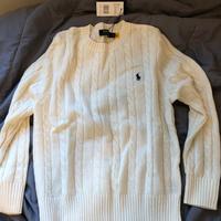 Maglione Poll Ralph Lauren Bianco Taglia S