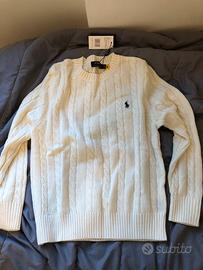 Maglione Poll Ralph Lauren Bianco Taglia S