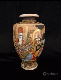 Antico vaso giapponese Satsuma cm 32