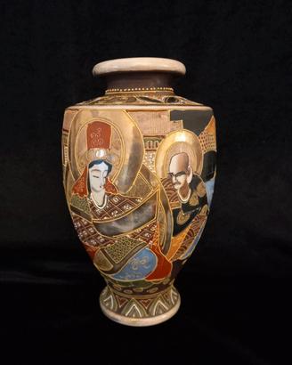 Antico vaso giapponese Satsuma cm 32