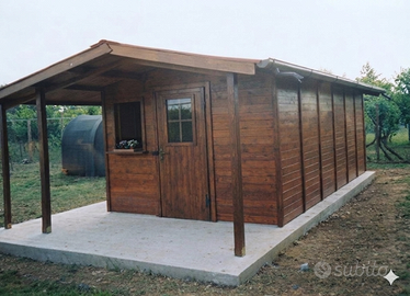 CASETTA IN LEGNO CON PORTICATO 8mt x 3mt