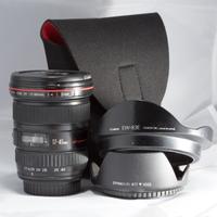 Canon EF 17-40mm f/4 L USM + 2 paraluce + sacca