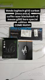 tastiera mouse logitech e cuffie
