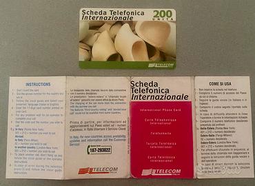 Scheda telefonica internazionale anno 2000