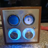 Radio sveglia stile vintage legno