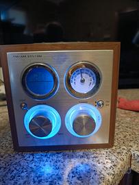 Radio sveglia stile vintage legno