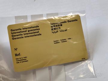 card Garanzia Originale Orologi Universal Geneve