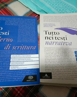 libro tutto nei testi con quaderno di scrittura 