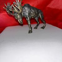 Miniatura statuina argento ALCE fatta a mano