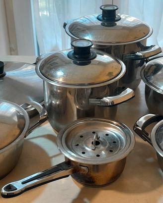 Batteria di pentole da cucina