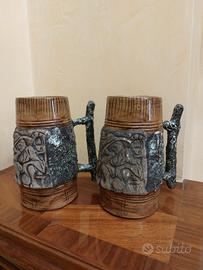 Boccali birra vintage ceramica artigianale 