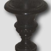 VASO A COPPA IN MARMO NERO DEL BELGIO