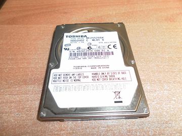 HARD DISK TOSHIBA Interno 250 GB SATA 2,5" USATO
