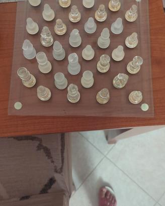 scacchiera in vetro 
