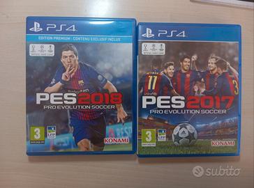 pes 2018 e 2017 