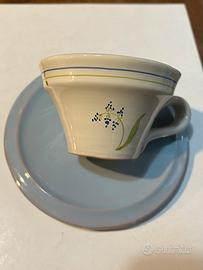 6 tazze e piatti di ceramica Gianfranco Balletini