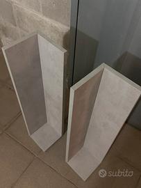 Coppia di mensole grigie