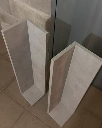 Coppia di mensole grigie