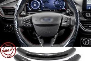 COPRIVOLANTE per FORD Effetto FIBRA CARBONIO Nero