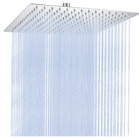 Soffione doccia 20cm per 20 cm quadrato, a pioggia