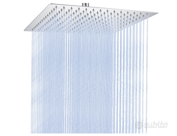 Soffione doccia 20cm per 20 cm quadrato, a pioggia