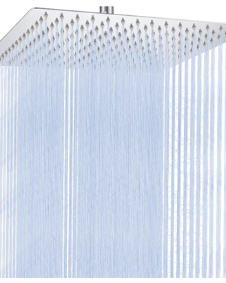 Soffione doccia 20cm per 20 cm quadrato, a pioggia