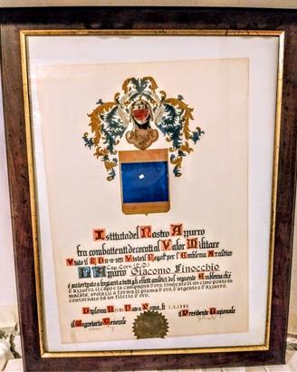 Diploma Militare Vintage