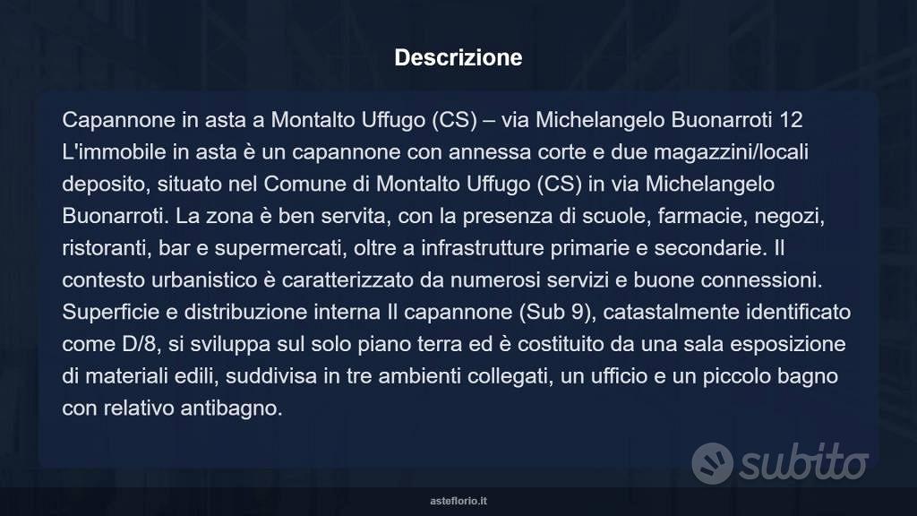 Immobile in asta di 300 m² a Montalto Uffugo - Vista 4